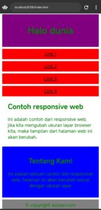 Contoh lengkap responsive web