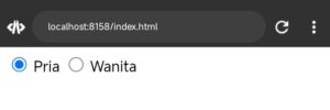 Contoh Radio Buttons