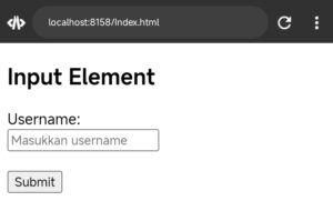 Contoh input element