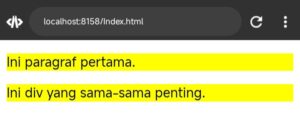 Contoh CSS class selector