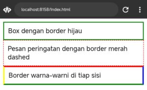 Contoh CSS Border-Color
