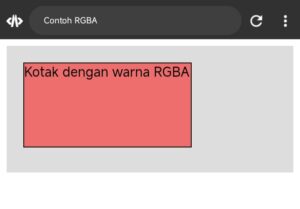 Contoh CSS RGBA
