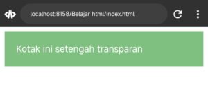 Contoh CSS opacity