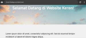 Contoh CSS background-attachment