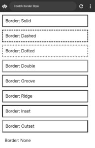 Contoh CSS Border Style